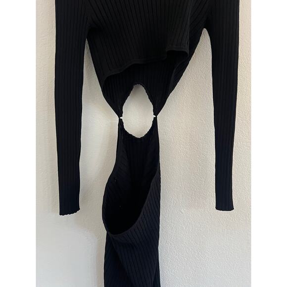 House of Harlow Ribbed Maxi Cut Out  Dress Womens Small Event Whimsigoth Grunge - Picture 9 of 16